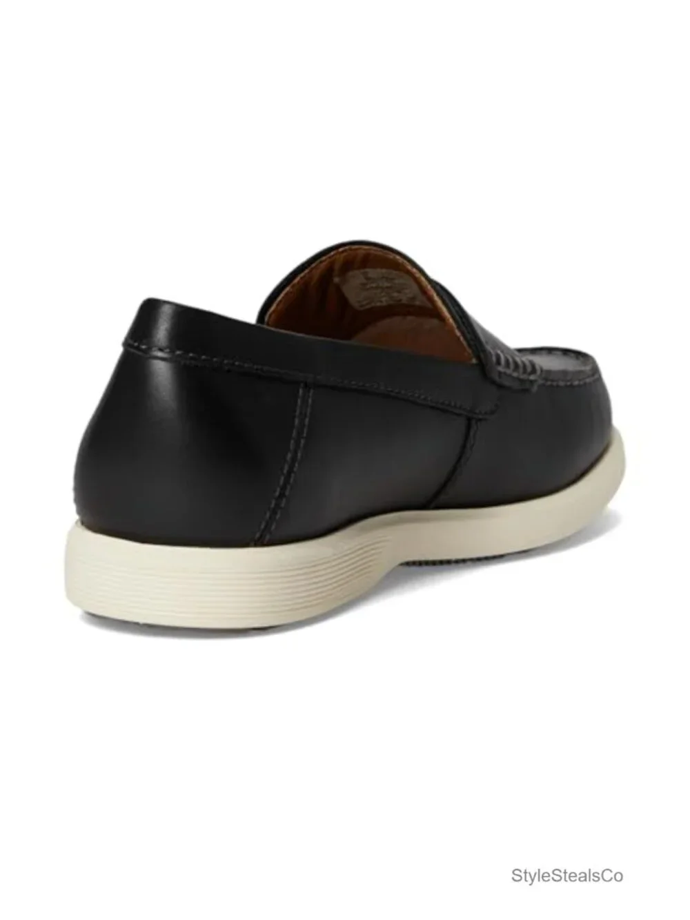 Leather Loafer with Micro-Suede Lining, Cushioned Insole, Flexible Rubber